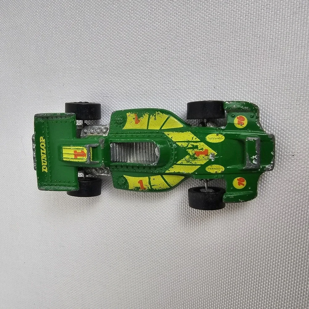 Vintage Hot Wheels Redline 1973 El Rey Special Dunlop Green Hong Kong Bent axel - Picture 3 of 8